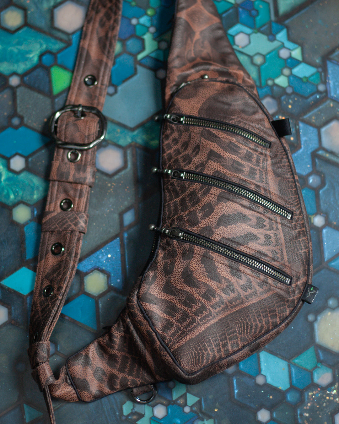 Botta Bag / Fake Leather Buckle - Earth Dots SANDOKAN
